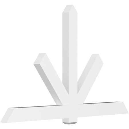 Ekena Millwork Kennewick Architectural Grade PVC Gable Bracket, 84"W x 52 1/2"H x 4"D x 6"F, 15/12 Pitch GBP084X53X0406KEN00
